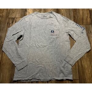 Vineyard Vines Mens Small T Shirt Long Sleeved Winter American Flag VGUC